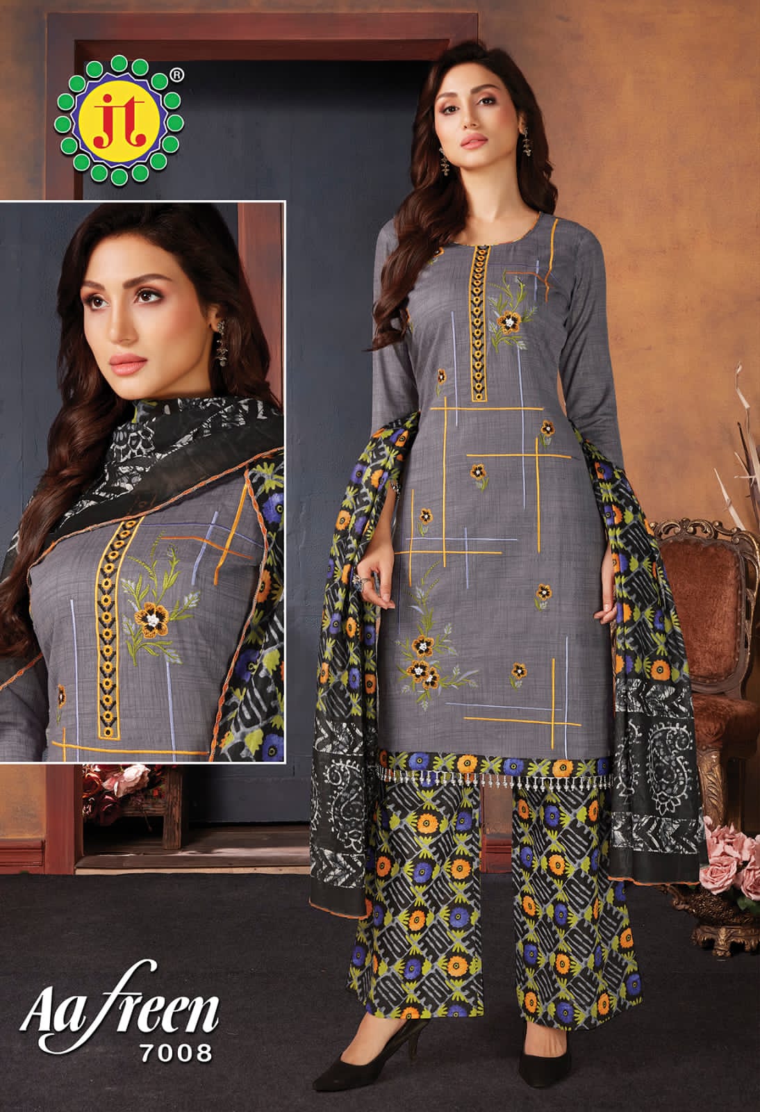Jt Aafreen 7 Printed Cotton Fancy Regular Wear Designer Dress Material Collection